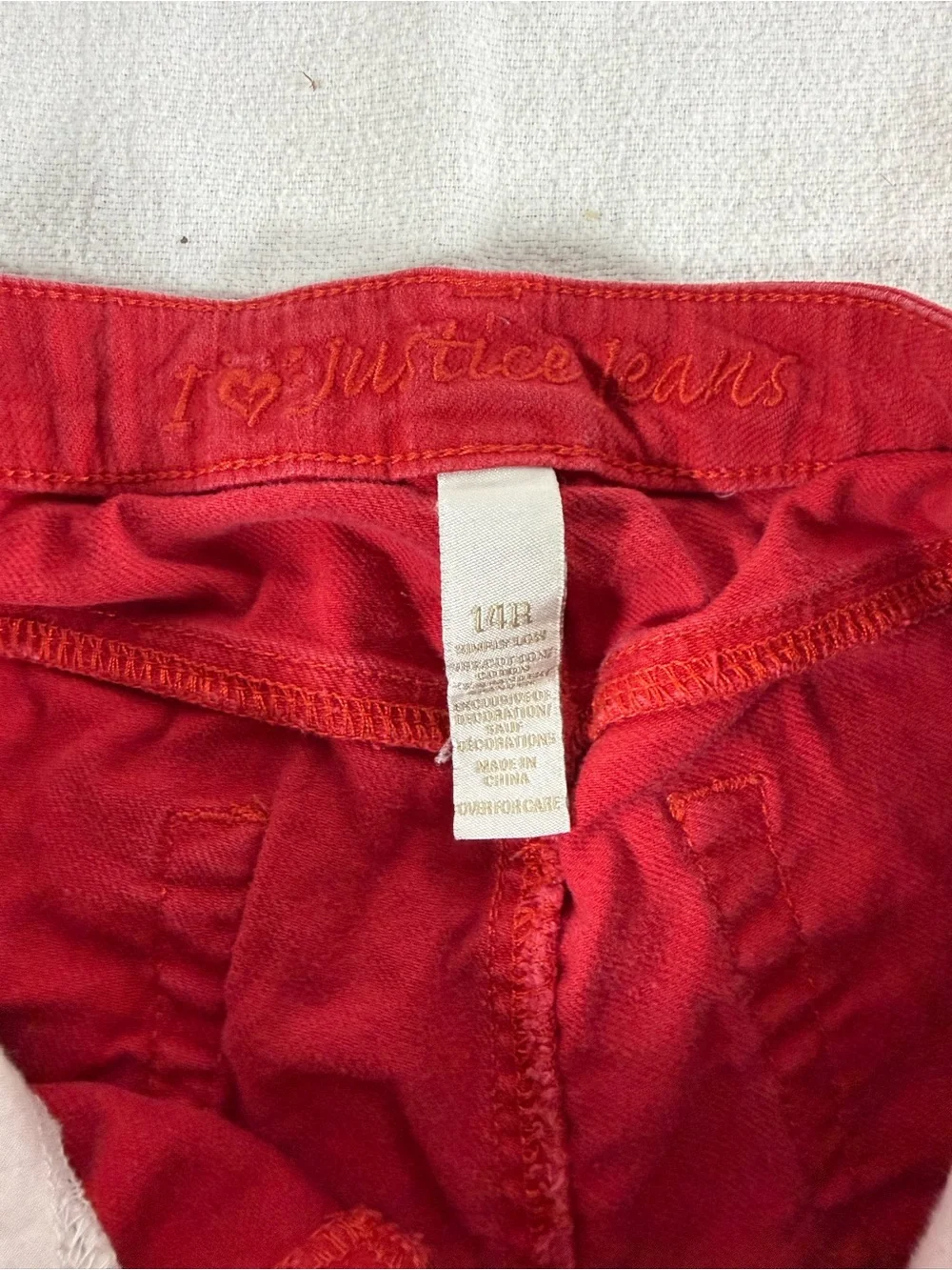 Justice Red Girls' Casual Cotton Shorts